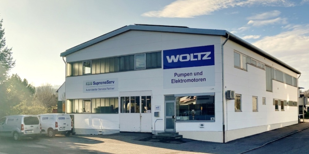 Firmengebäude von Woltz Pumpen und Elektromotoren im Riedweg 3 in Ulm